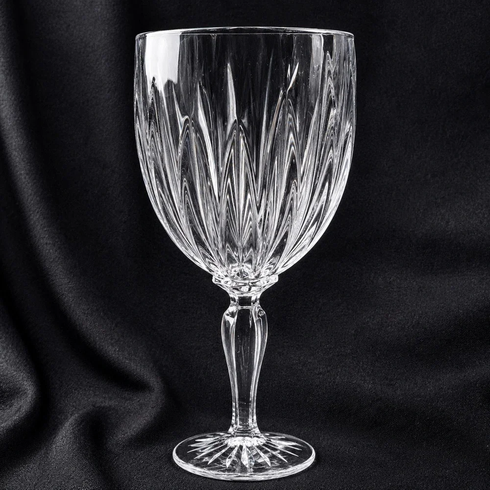 Cristal dArques-Durand Classic Water Goblets Set‎ of 3 Crystal Glass 8 1/8 Inch